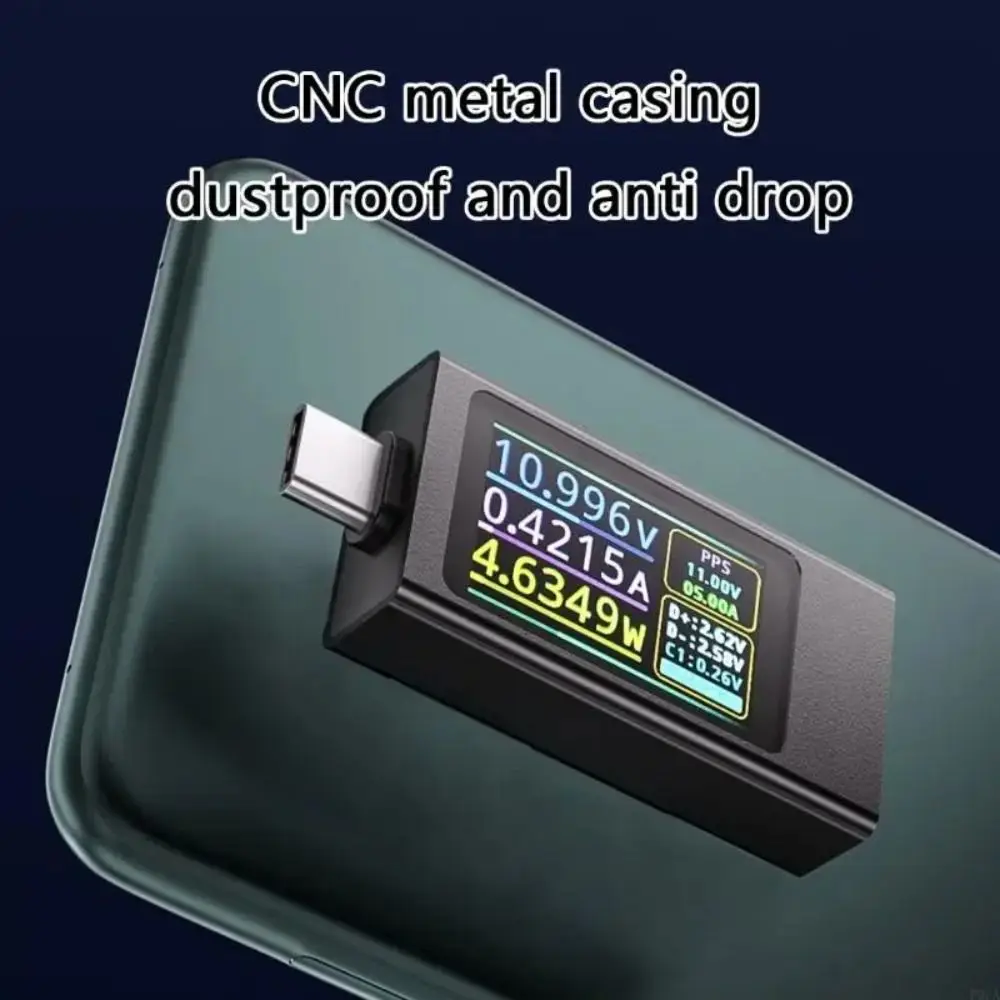 

Type-C Electric Current Meter Safe Operation Protocol Detector Voltage Monitor Dustproof and Drop-proof Multi-function