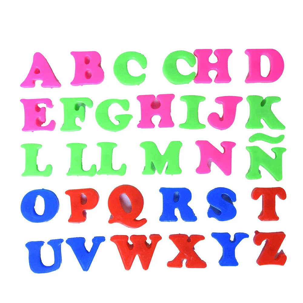 

29pcs Spanish Letters Refrigerator Magnetic Alphabet Refrigerator Stickers Room Decoration Proshool Kids Early Learning Aids toy