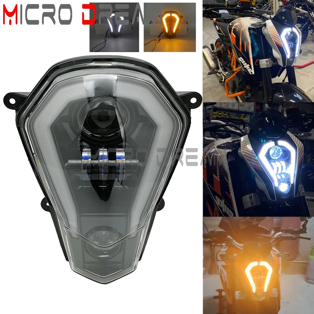 For Duke 125/200/250/390 2011-2019 Enduro Motorcycle LED Headlight Assembly Replacement Kit DRL Running Light Turn Signal