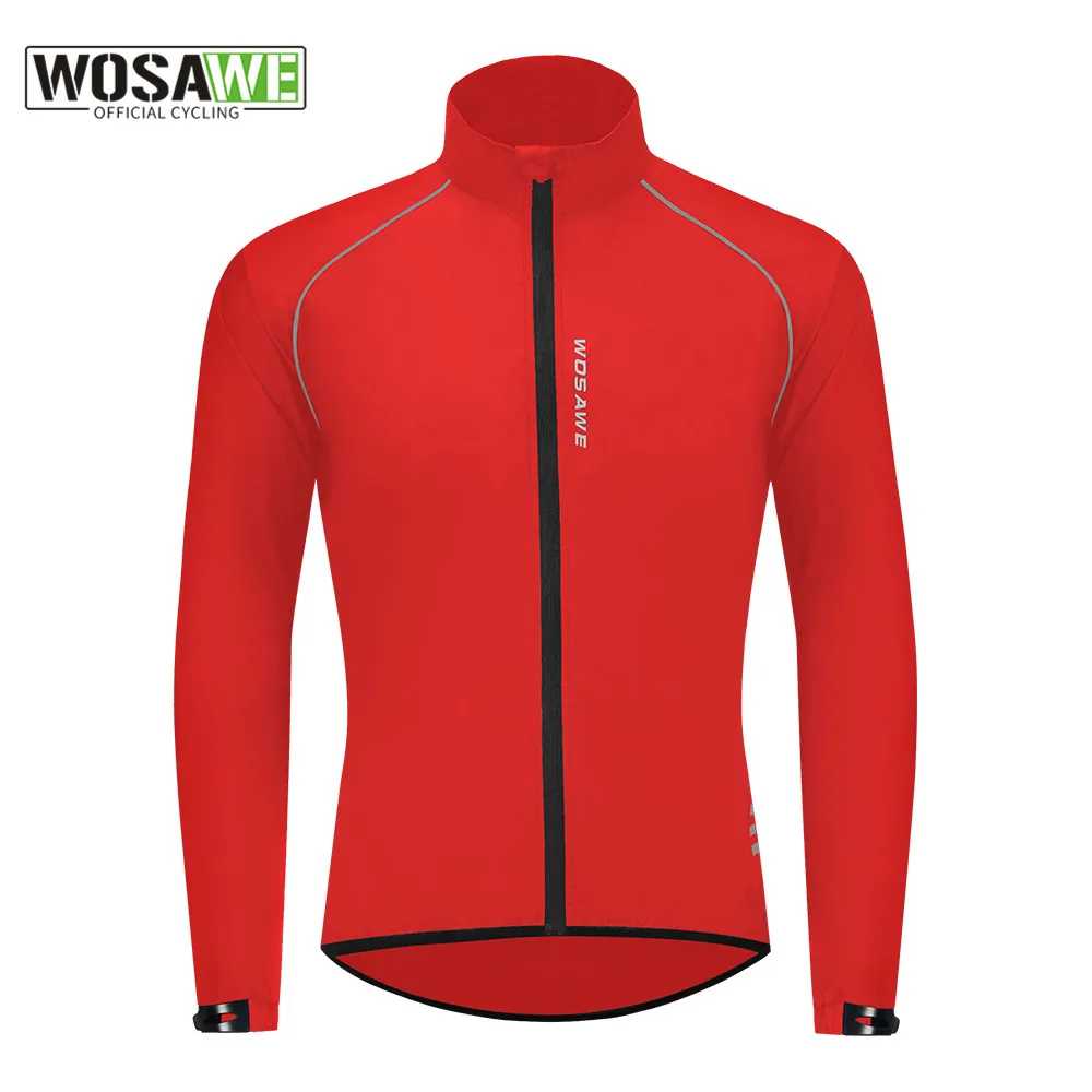 

WOSAWE Ultralight Reflective Cycling Jackets Men Windproof Waterproof Road Mountain MTB Bike Bicycle Jacket Running Wind Jacket