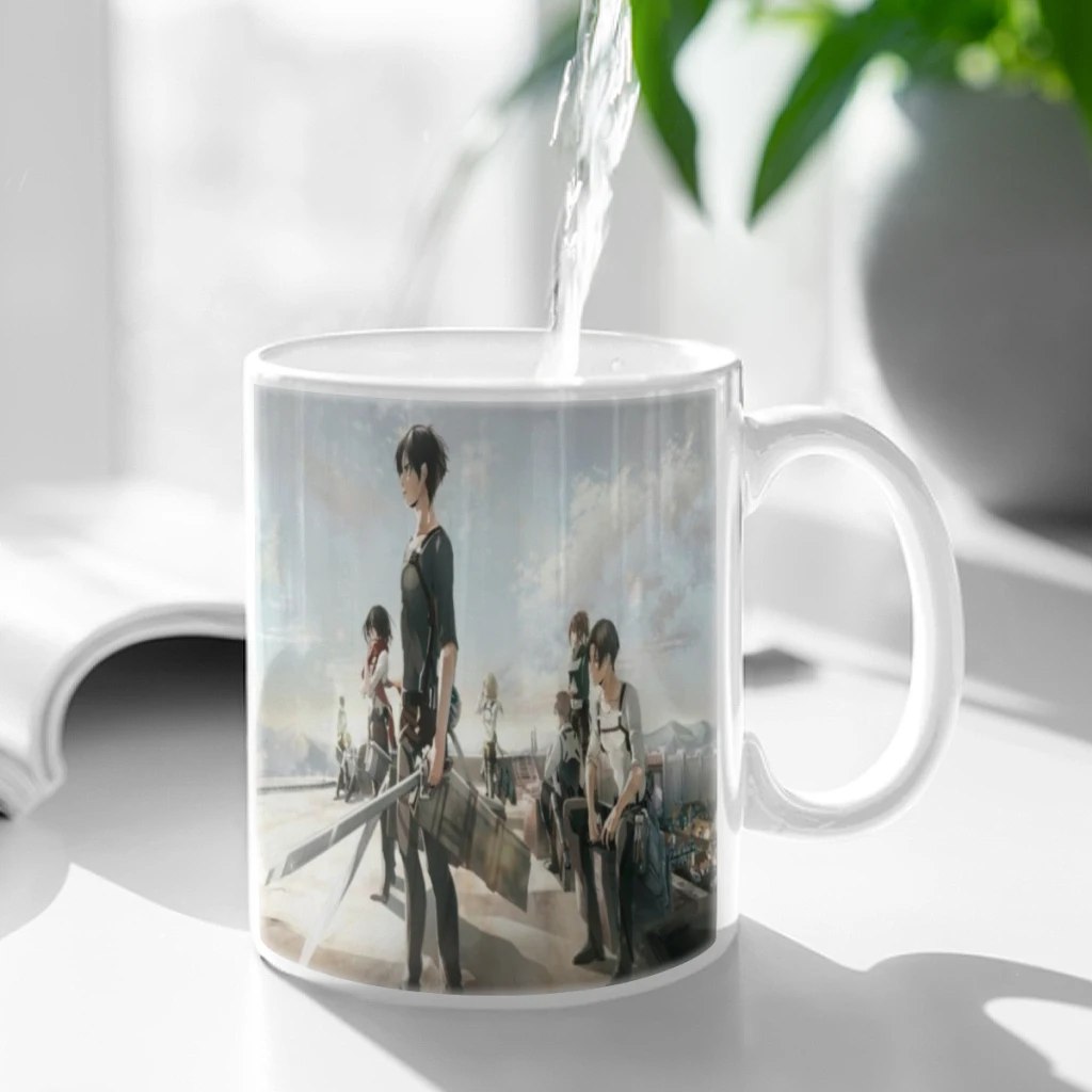 Anime Attack On Titan Soldier Commander Eren Free shipping Ceramic Cup Coffee Oatmeal Breakfast Cup Creative Personality Mug