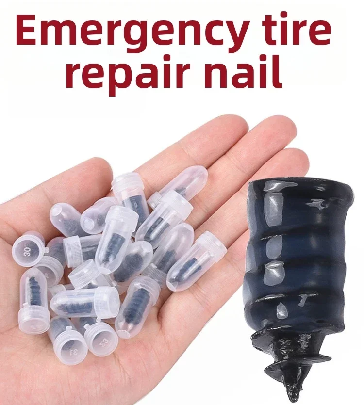 10-30Pcs Car Tyre Repair Rubber Metal Nail Car Motorcycle Tyre Repair Nails Truck Scooter Bike Tire Puncture Repair Tool