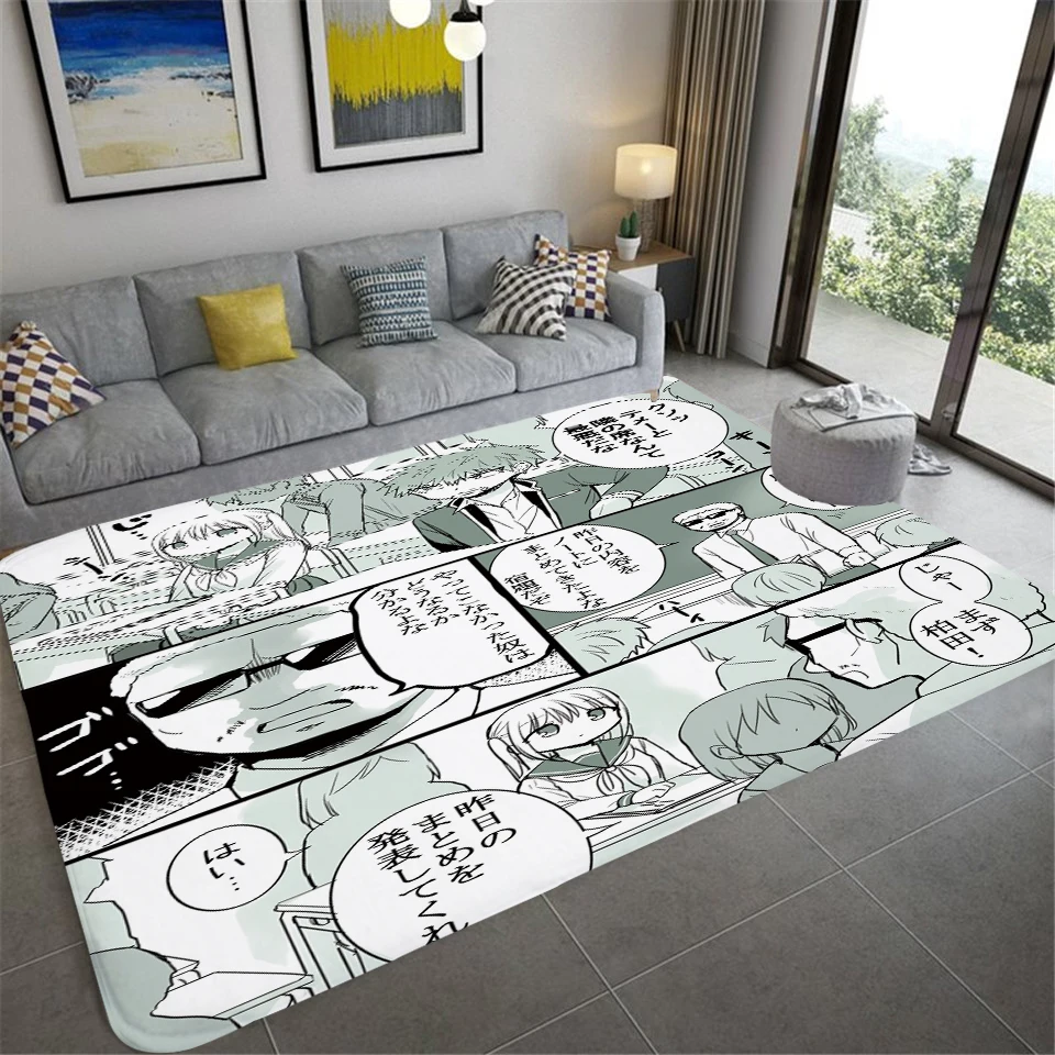 Anime Carpet Birthday Gift One-piece Carpet Home Living Room Bedroom Carpet Bathroom Outdoor Camping Mat Boy Picnic Travel Mat