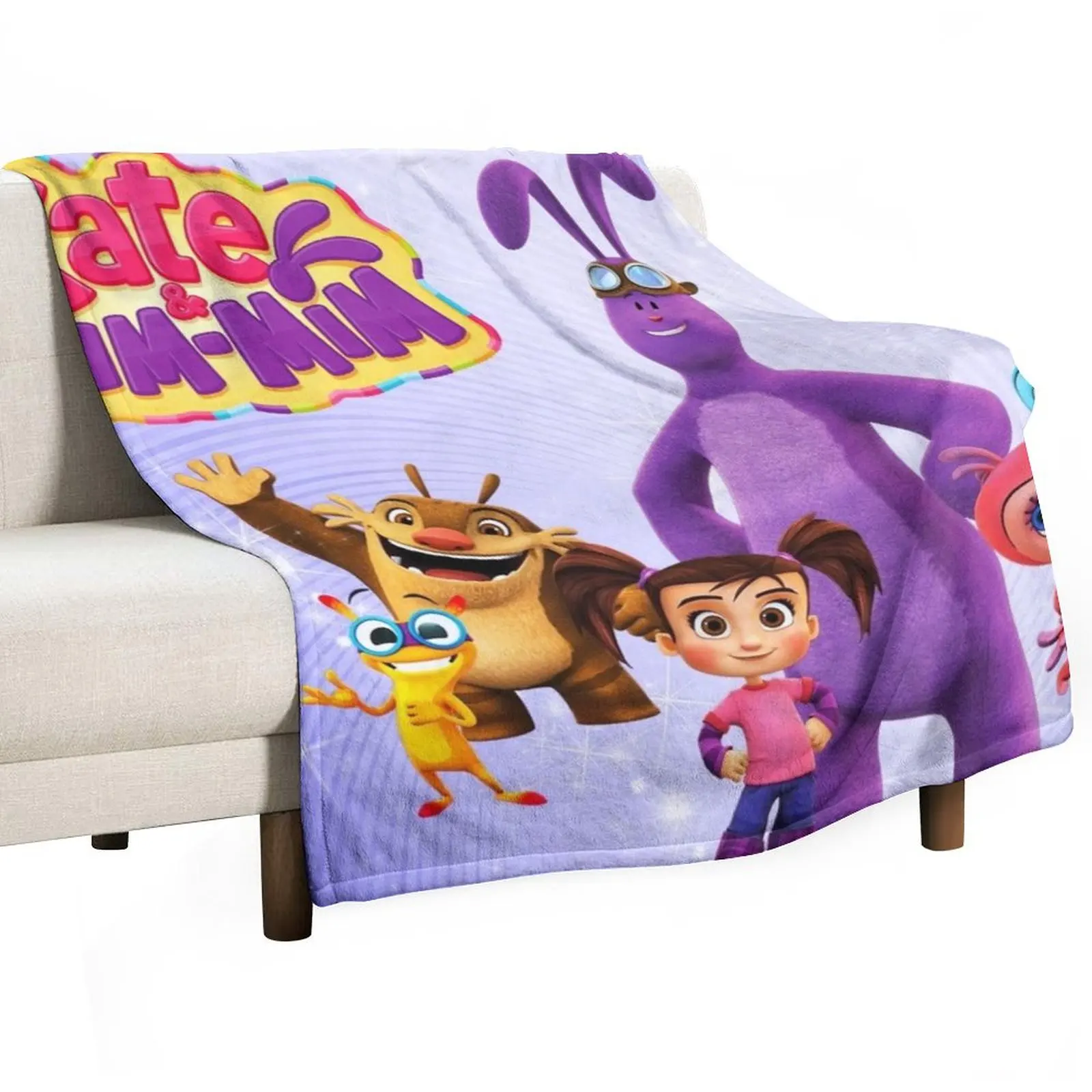 

Kate and Mim-Mim characters boomer Funny T Shirt Woman,Gift for Friends Throw Blanket Decorative Sofa Flannels Blankets