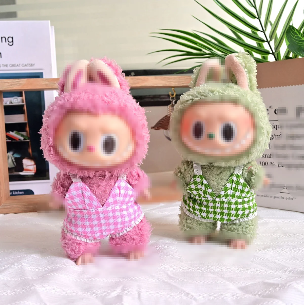 Mini letni strój kąpielowy na plażę piaskową, odpowiedni dla pluszaków Labubu o wysokości 15-17 cm, kostium kąpielowy, ubrania, akcesoria.