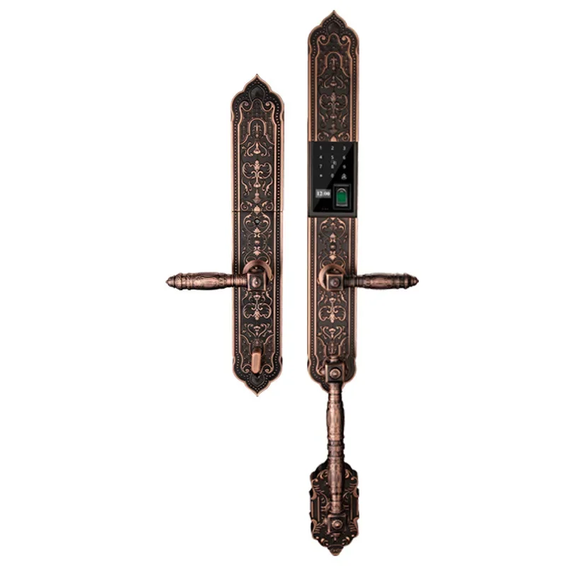 double door electronic European retro door lock smart fingerprint password