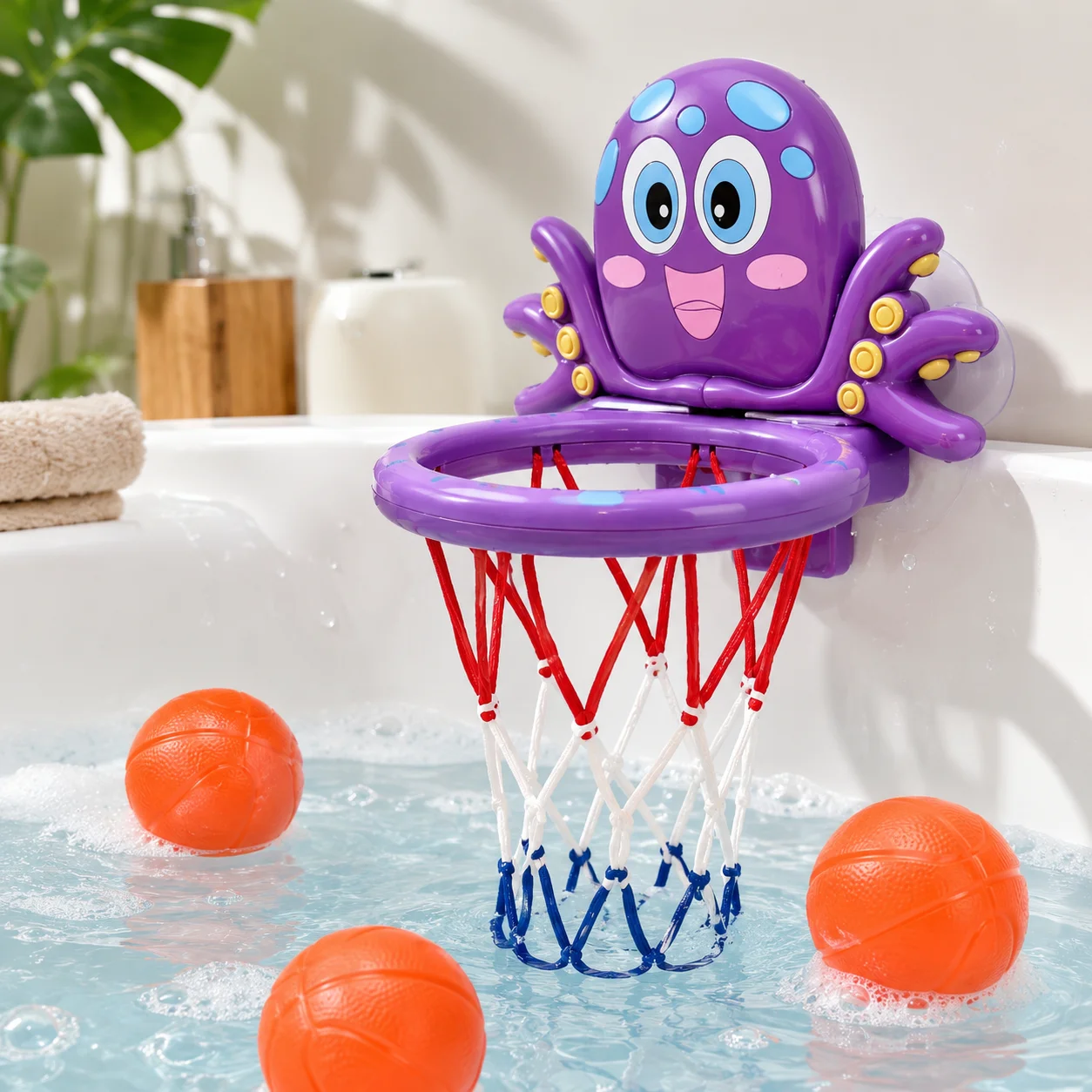 New Mini Cartoon Animal Basketball Set, Kids Bath Toys, Baby Shower Play Toys, Perfect Gift for Children