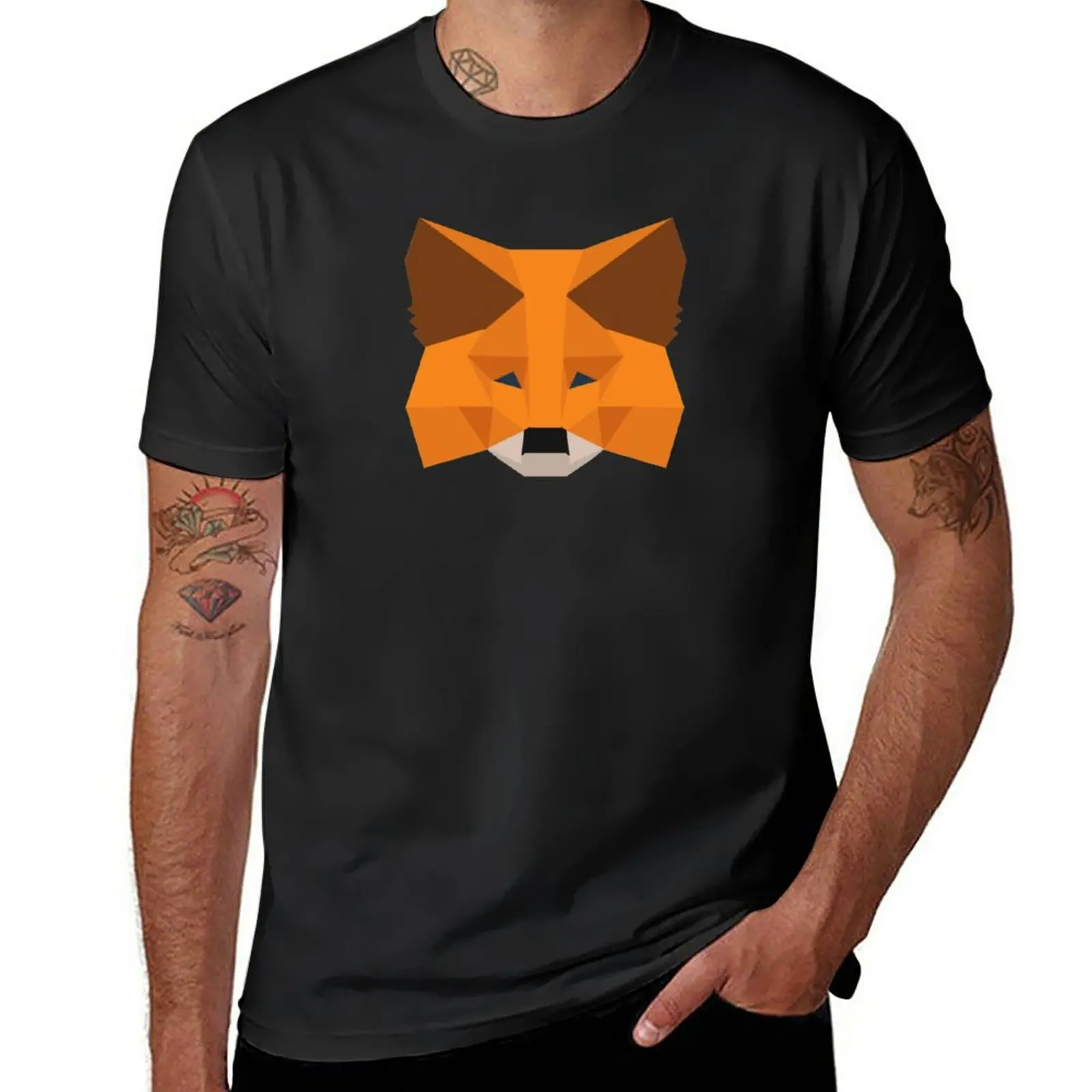 

New MetaMask T-Shirt man clothes custom t shirt blank t shirts fruit of the loom mens t shirts