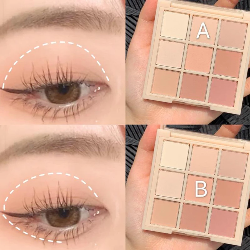 Paleta de sombras DIKALU com 9 cores, várias tonalidades, sombras de longa duração e hidratantes para mulheres, kit de maquiagem