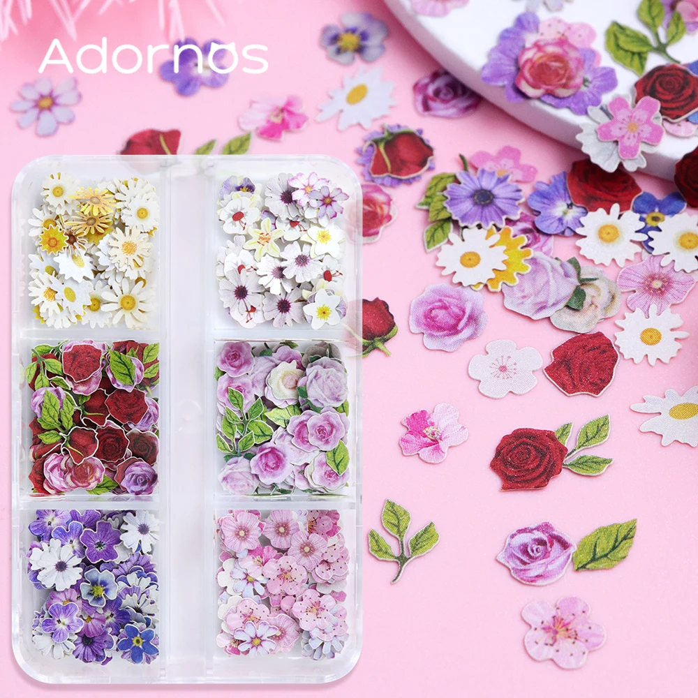 Wood Pulp Flowers Chips Epoxy Resin Mold Filling UV Resin Decorative Paper Flower Valentines Day Gifts DIY Jewelry Crafts Making