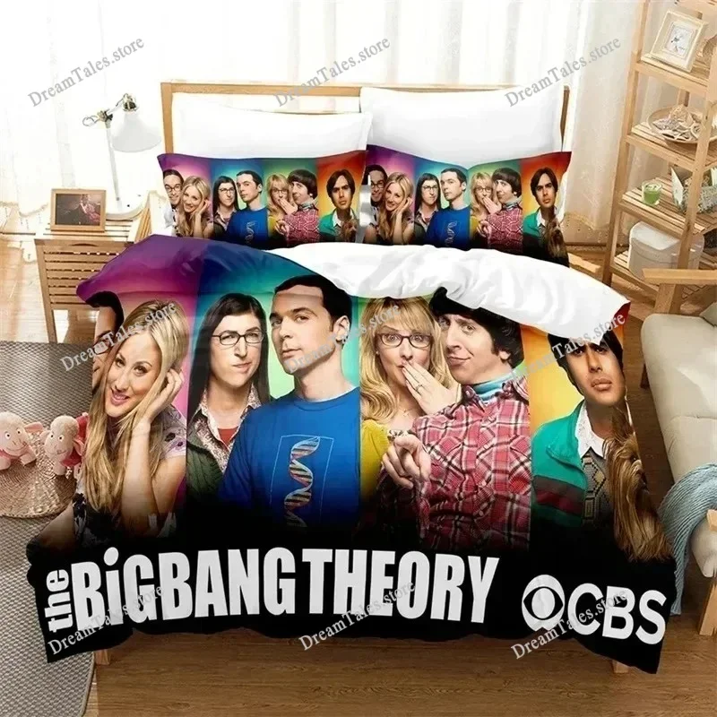 

3D Print Big Bang Theory Duvet Cover Set King Queen Double Full Twin Single Size for Kids Teens Bedding Set Home Textileextile