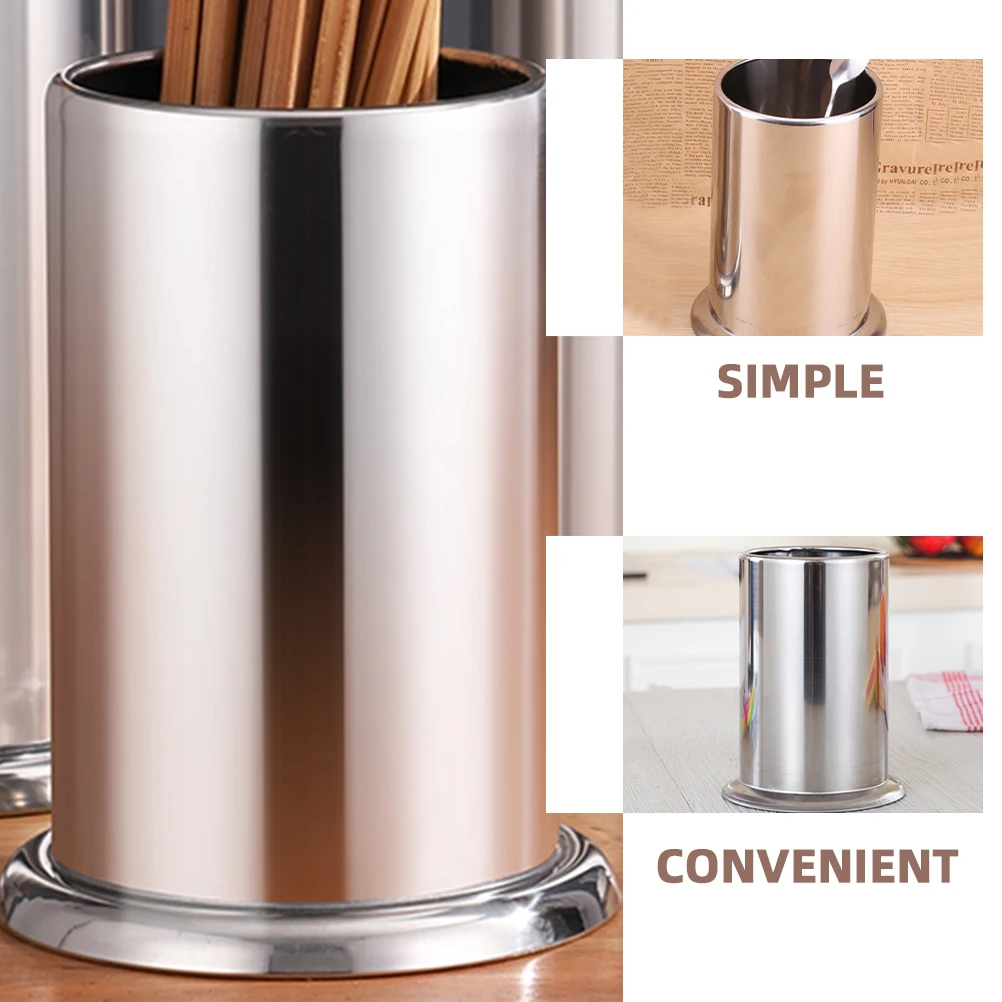 

Stainless Steel Cutlery Holder Large Capacity Utensil Organizer For Kitchen Counter Multi-Functional Spoon Fork Chopstick