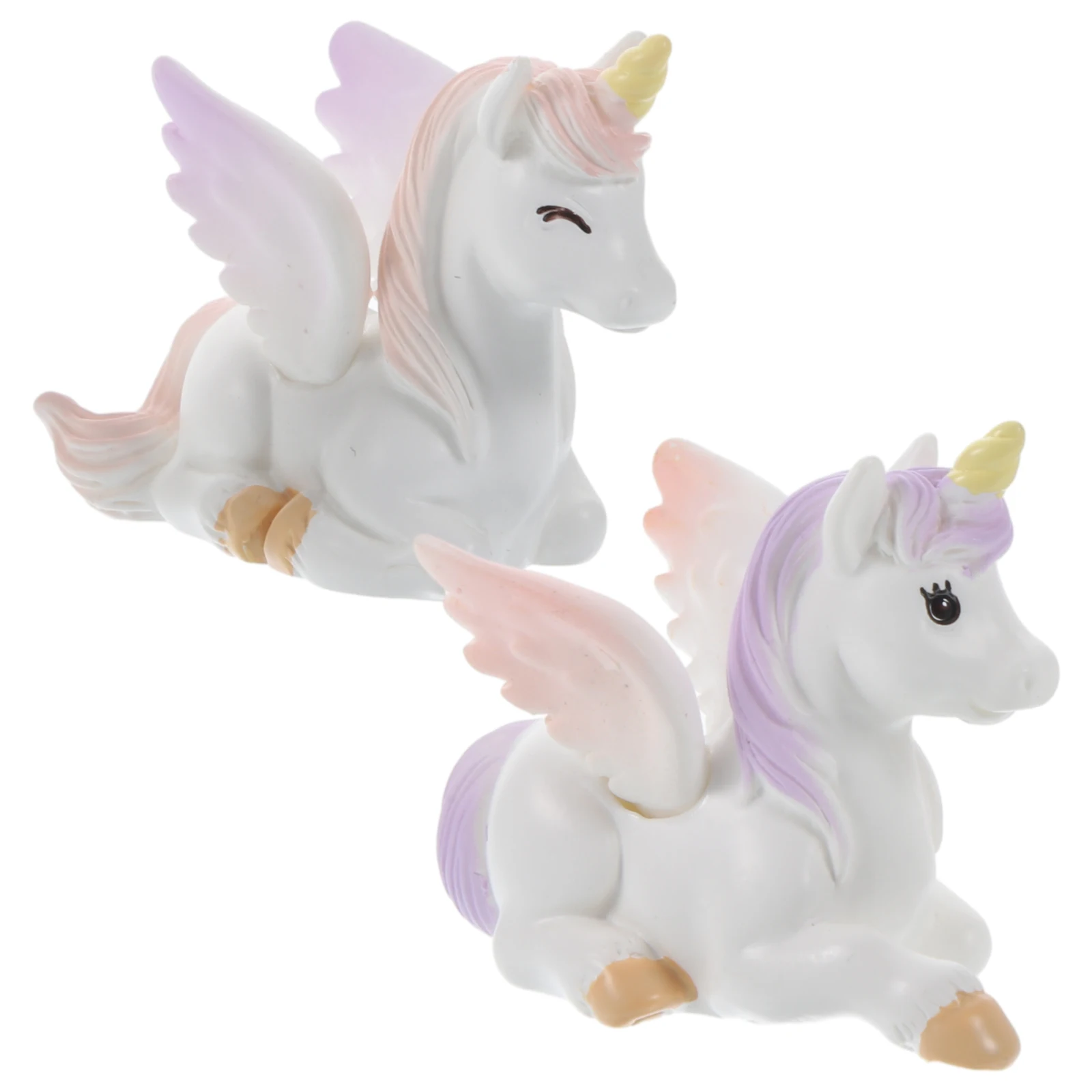 2 Stück Harzfiguren, niedliche Mini-Kuchendekoration, Landschaft, Nament, Garten, Bonsai, Dekoration, Miniatur-Spielzeug, Geschenk