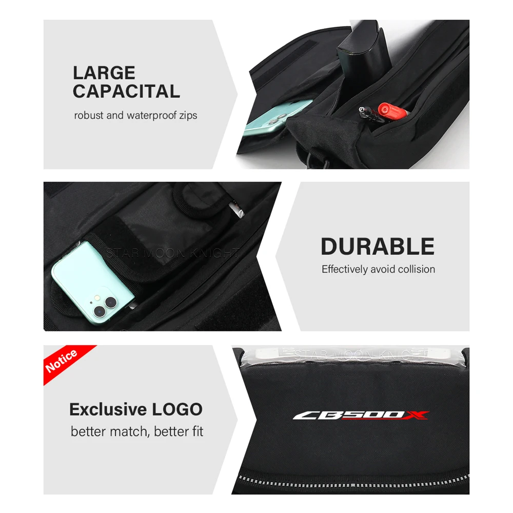 Motorcycle Accessories Waterproof Bag Storage Handlebar bag Travel Tool bag For Honda CB500X CB500F CB125F CB 500 X F