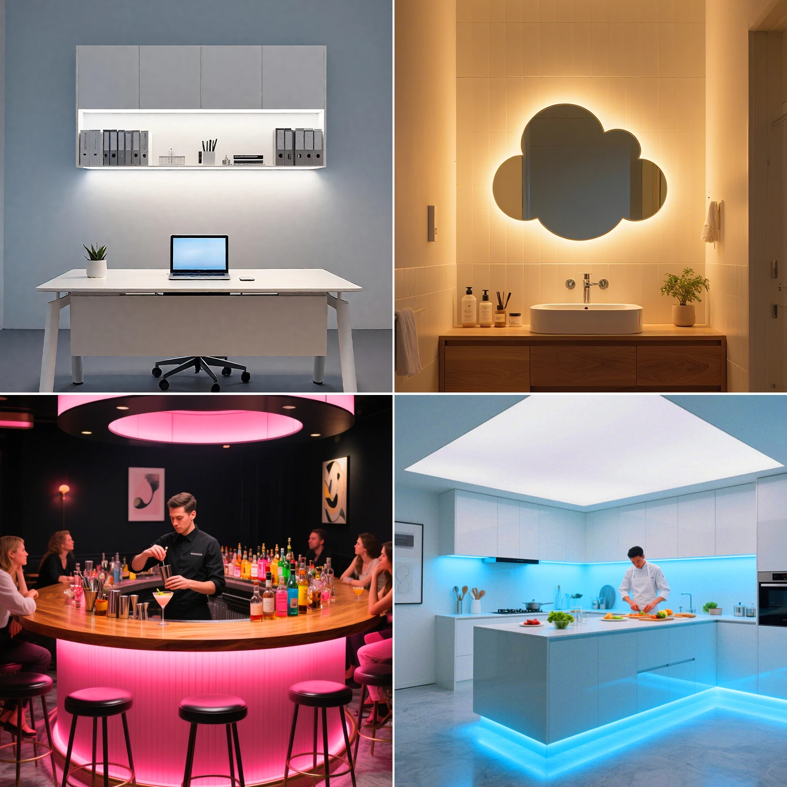 DC 12V 24V 2835 120LEDs/M LED Strip White/Green/Red/Blue/Pink/Yellow/Ice Blue IP21 Flexible Ribbon Tape Rope Light 5M 10M/Roll