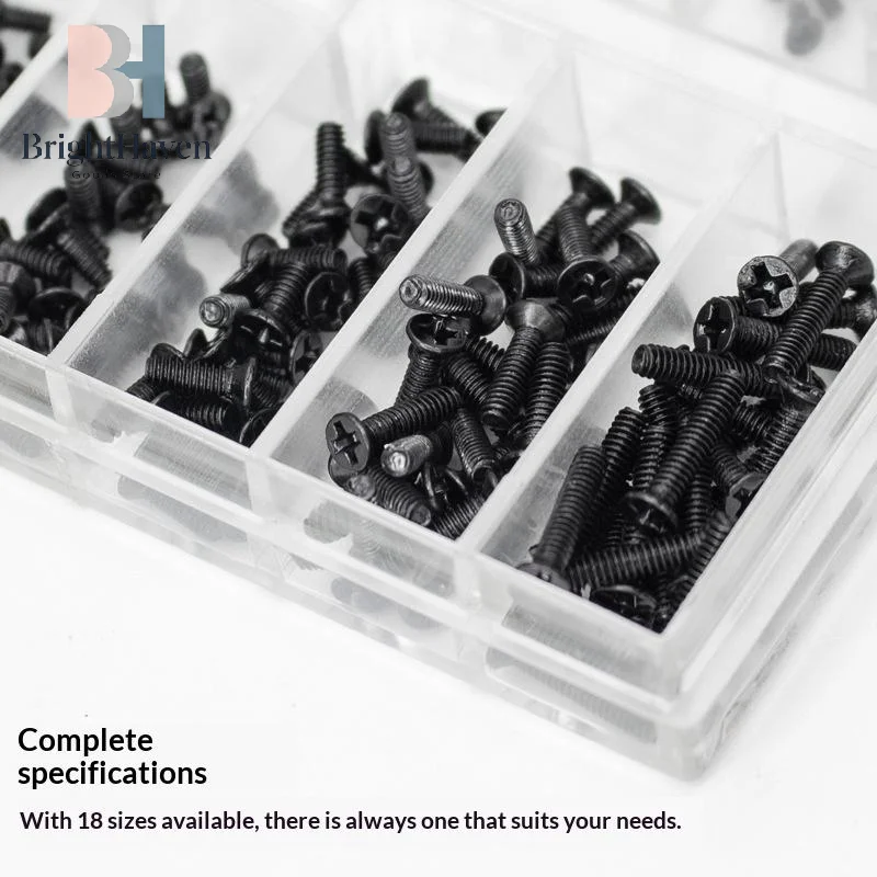 1 Set Watch Screw Box 18 Types Screws Kit Mini Flat Head Screw For Phone Tablet Camera Lens Laptop Repair Accessories B.H - view 6
