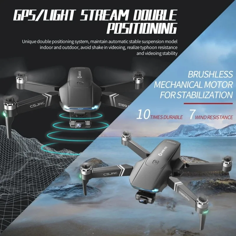 New S189 PRO RC Drone Professional GPS 5G WIFI 3 Axis Gimbal With 6K HD Camera FPV RC Foldable Brushless Quadcopter RC Dron Toys