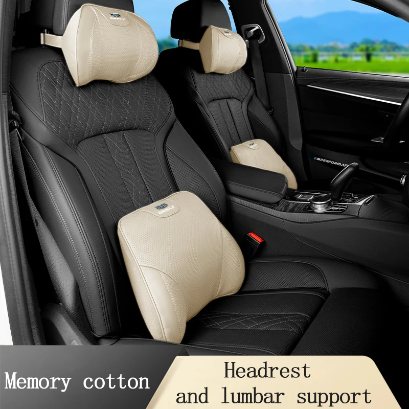 

For Geely ZEEKR 001 Cooley Emgrand Global Car Headrest Lumbar Seat Cushion Neck Pillow Lumbar Support Memory Foam Car Accessorie