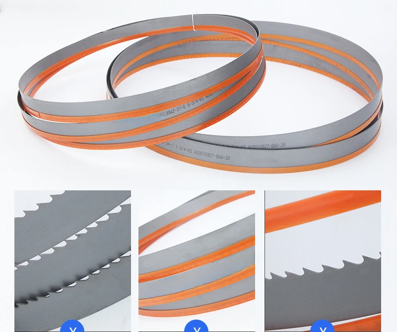 Lâmina de serra de fita bimetálica Dekoly 59-1/2 polegadas X 1/2 polegadas X 0,025 polegadas para corte de metal ferroso macio 6TPI lâminas de serra de fita 1511mm