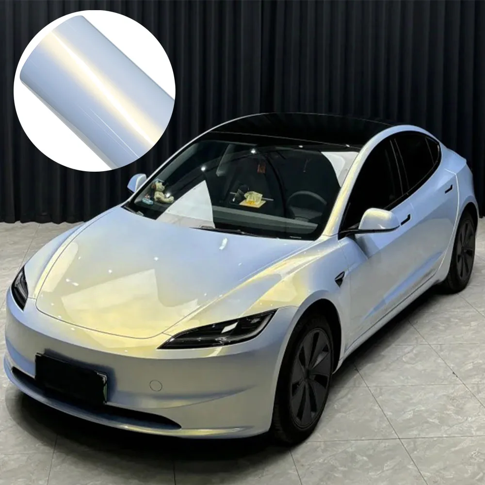 Car Wrap Film Mermaid Blue Charm Gold Auto Color Change Vinyl Film PVC Sticker PET Bubble Free Wrapping Car Accessories