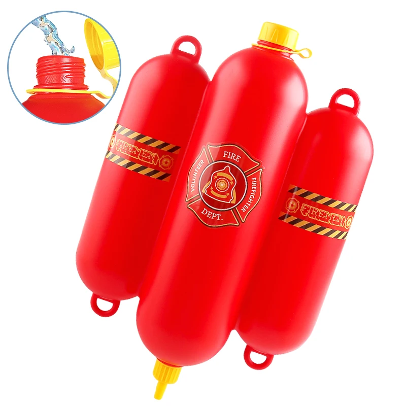 مسدس مياه على ظهره للأطفال، مسدس مياه على شكل حقيبة ظهر لرجال الإطفاء، لعبة قتال المياه على الشاطئ، مسدس مياه قابل للسحب، كبير 2000 سي سي #3