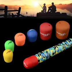 Random Color 1Pcs Fishing Rod Handle Protective Case Silicone Lure Rod Bottom Protector Fishing Accessories Fish Rod Fixed Ring