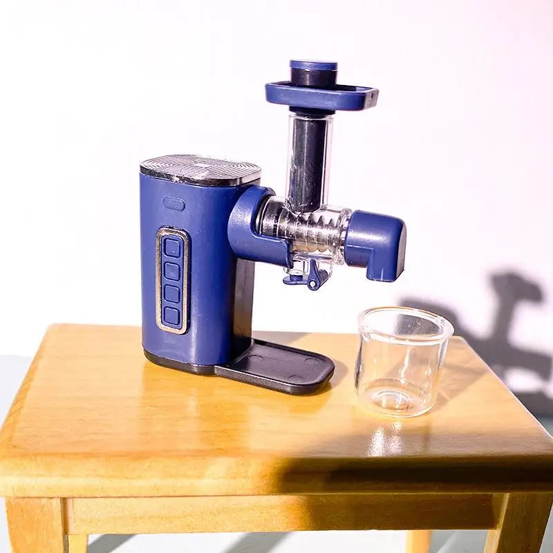 1세트 1:12 스케일 미니 푸드 플레이 과일 주서기 인형집 미니어처 주서기 블렌더 시뮬레이션 모델 장식