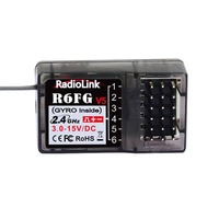 Radiolink R6FG V5 Receiver 6 Channel 2.4GHz for RC Car and Boat Radio Transmitter Remote Controller RC6GS V2/RC4GS V2/T8FB/T8S