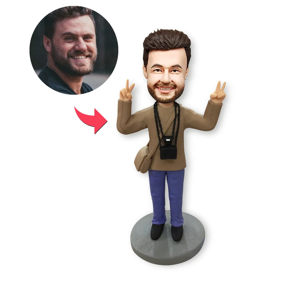 

Customized Photographer Bobblehead Doll, Personalized Desktop Decoration, Meaningful Gift For Family, Friends And Loved Ones