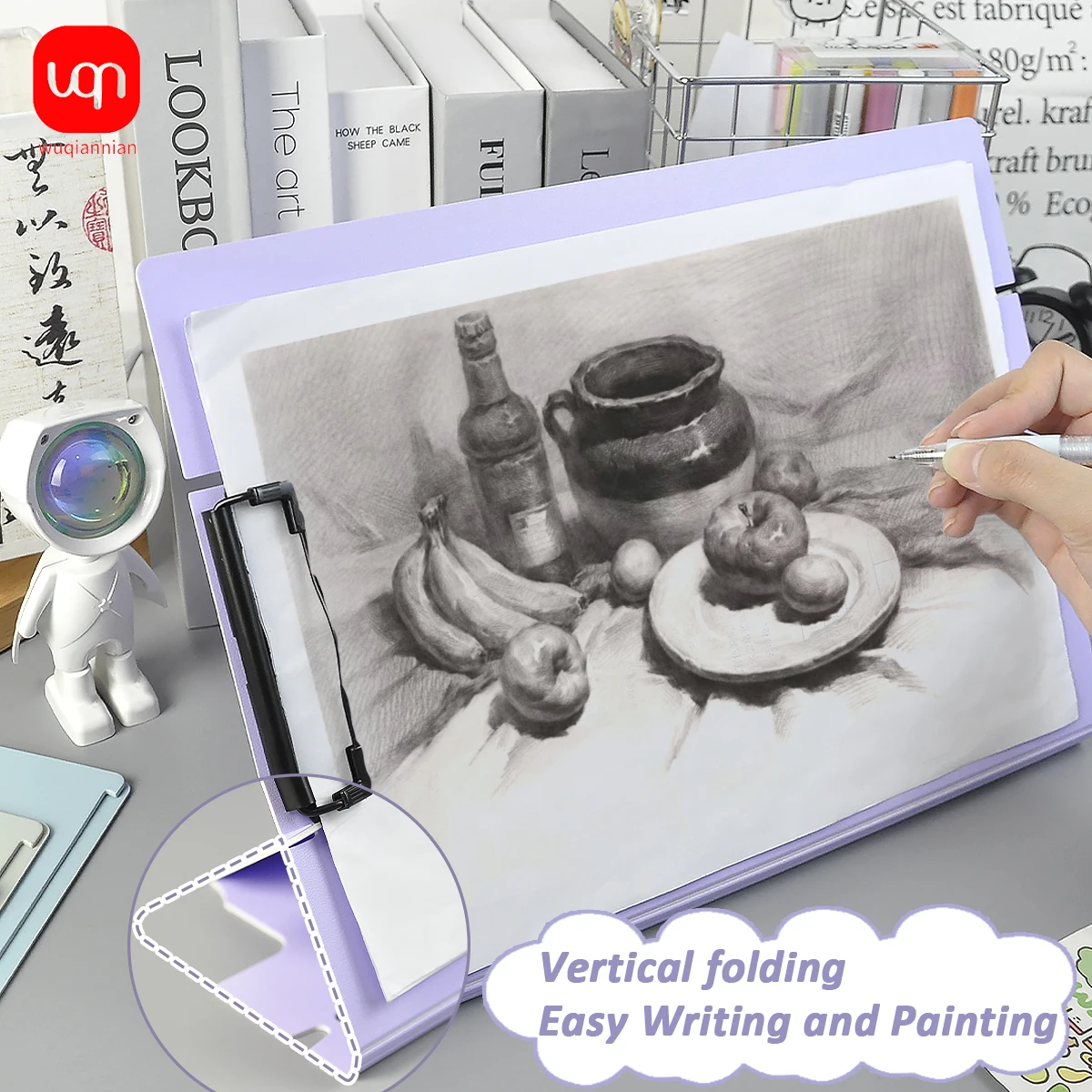 A4 Vertical Stand File Folder Metal Clip Writing Board Student Exam Drawing File Storage Clipboard