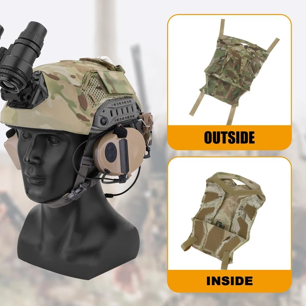 Funda transpirable para casco táctico – Airsoft y paintball - imagen 4