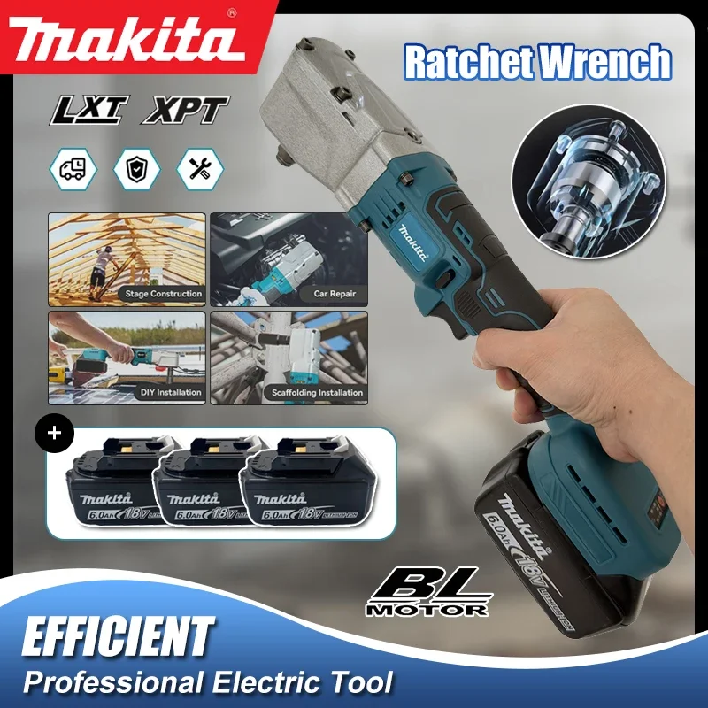 Makita Brushless Ratchet Wrench 1200NM Electric Cordless Driver 1/2'' Removal Screw Nut Car Repair Tools