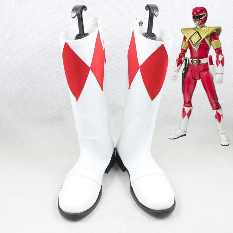 

Kyoryu Sentai Zyuranger TyrannoRanger Geki Cosplay Costume Shoes Carnival Party Halloween Boots Handmade Faux Leather Boots