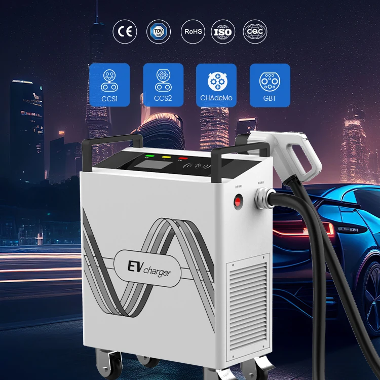 New Energy Electric Vehicle Car Charging Station GBT/CCS2/CCS1/CHADeMO Mobile Portable 20/30/40kw Dc Fast Ev Charger