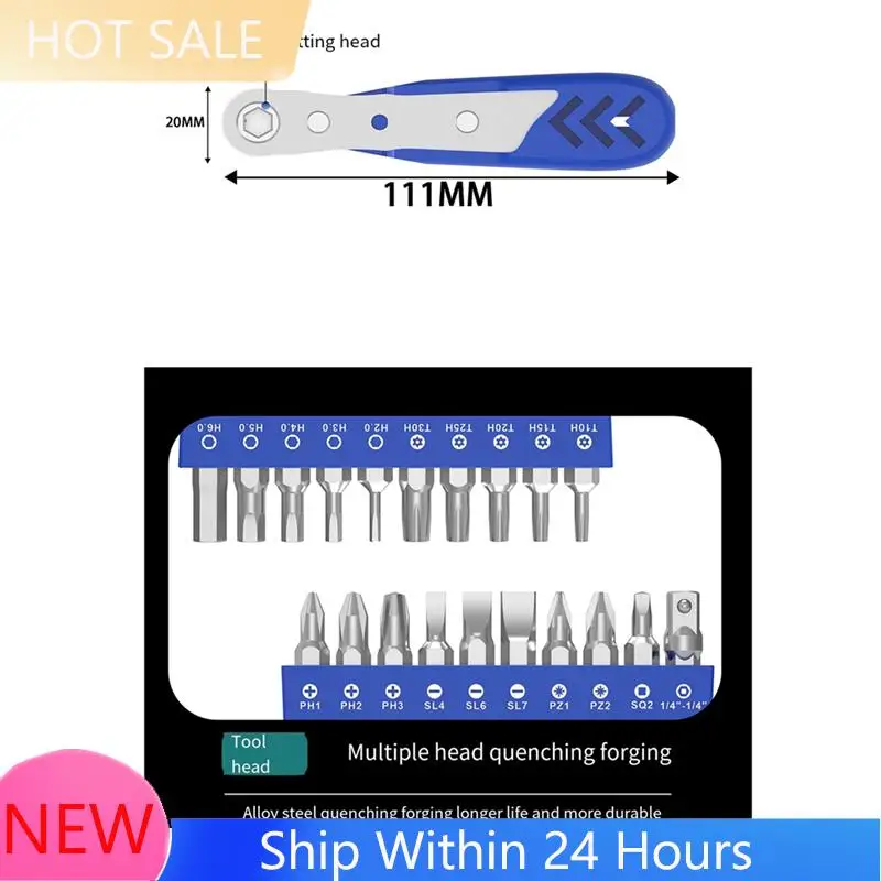 A78K New 22In1 Professional Ratcheting Screwdriver Set,36-Tooth Mini Ratchet Wrench, Low Profile Ratchet Right Angle Screwdriver