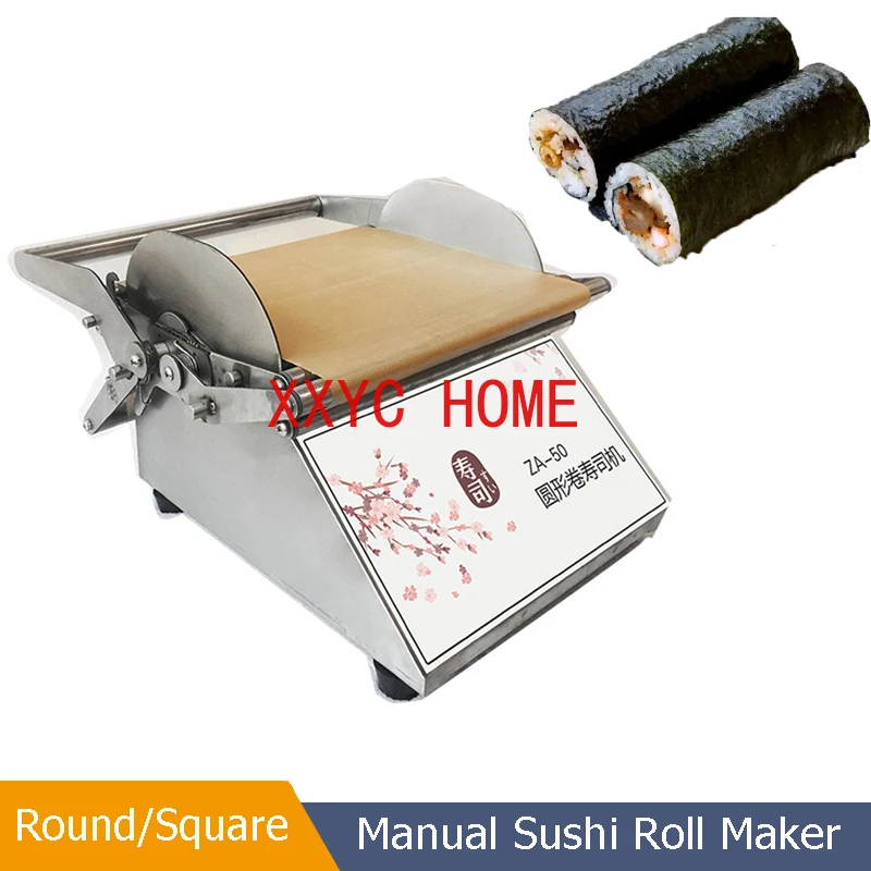 Automatic Stainless Steel Round Square Rice Roll Roller Making Machine Desktop Nigiri Sushi Making Robot Machine