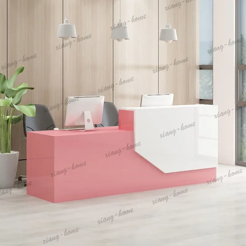 Factory Direct Aesthetic Display Reception Desk Nordic Modern Office Salon Reception Desk Vintage Trendy Bancone Commercial Furn