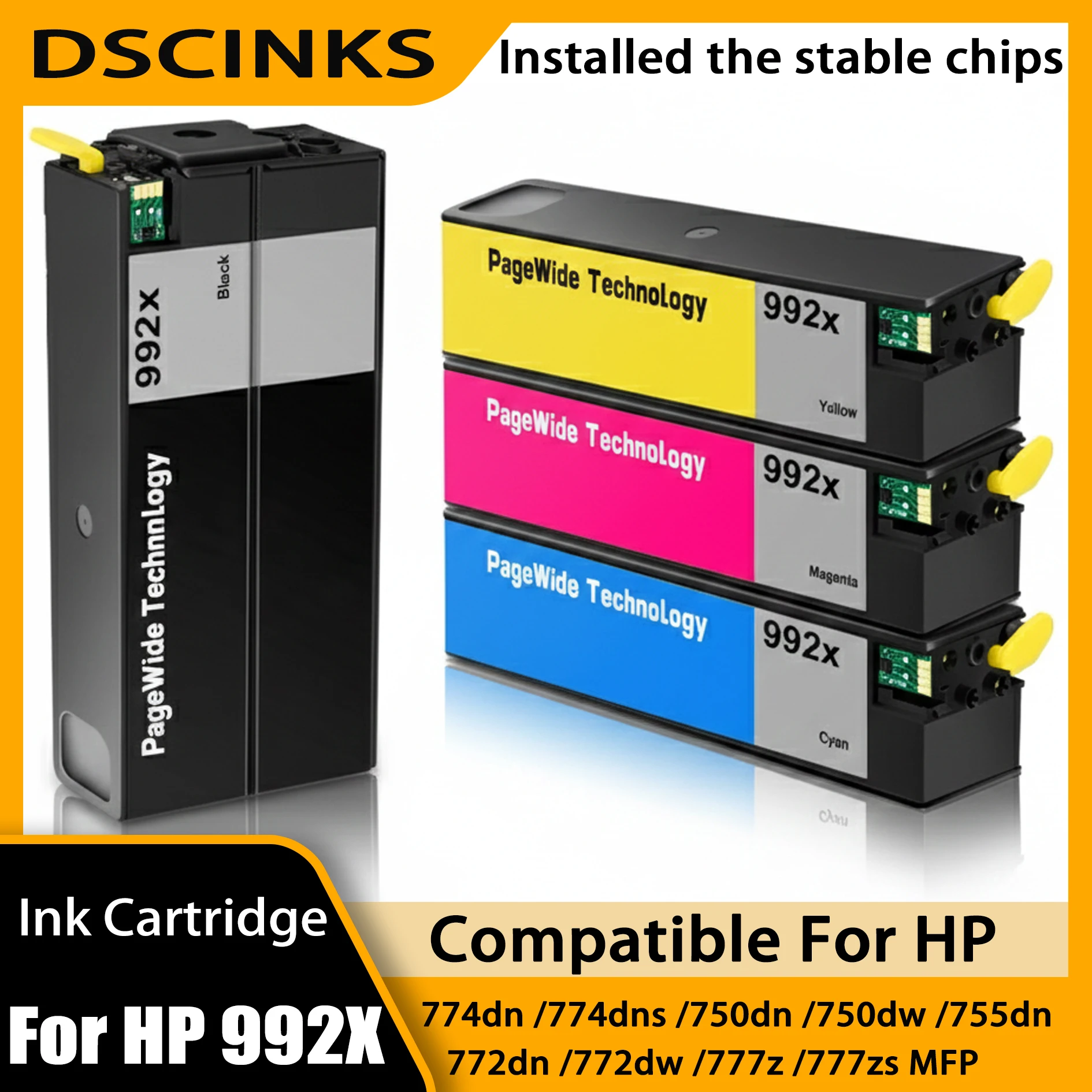 

992X Ink Cartridge Compatible For HP PageWide Pro 750dw 777z MFP 772dn PageWide Color MFP 774dn dns 779dn dns 755dn Printer