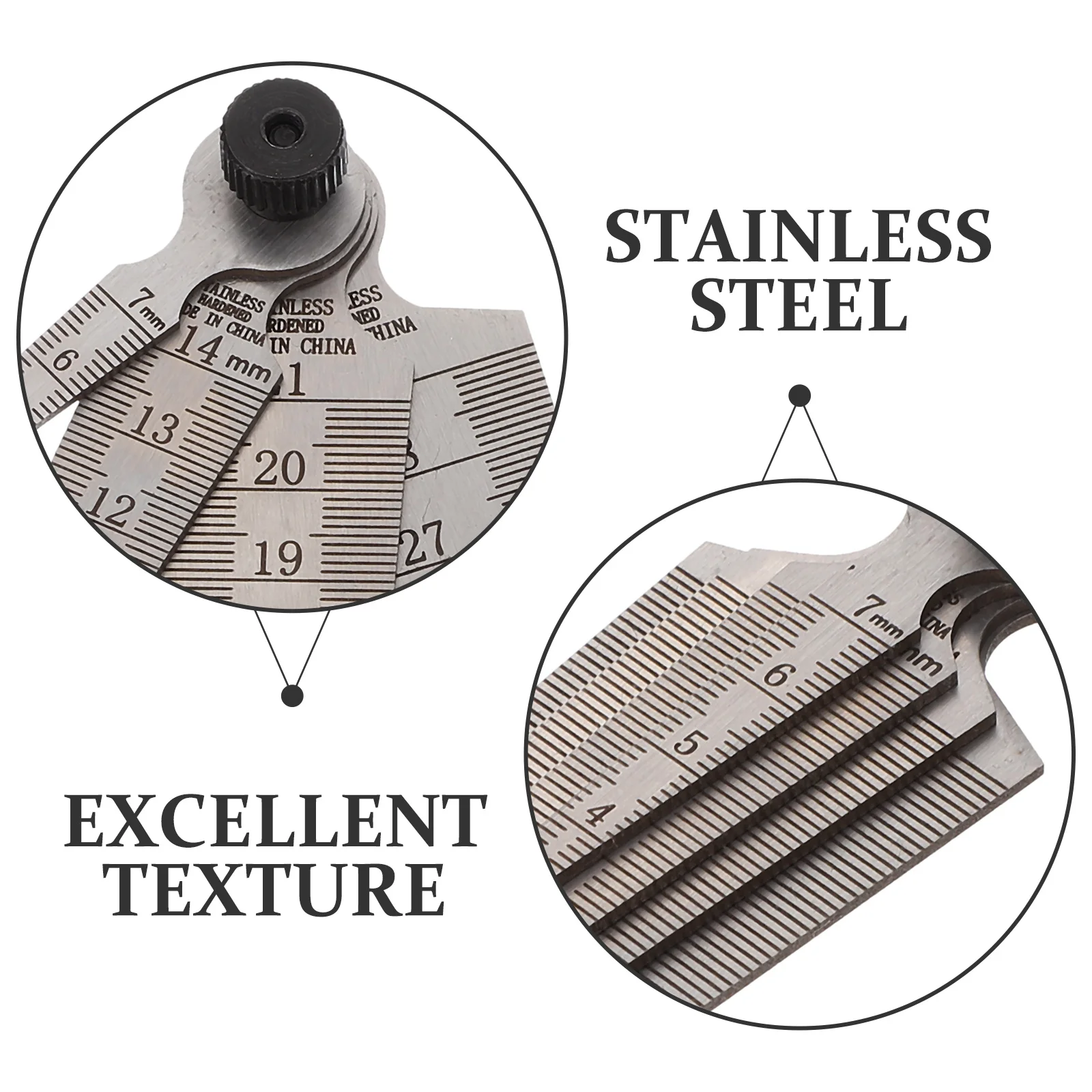 

4Pcs Feeler Gauge Set Sturdy Metal Gap Measuring Tool for Accurate Seam Hole and Offset Clearance Inspection Feeler Gauges