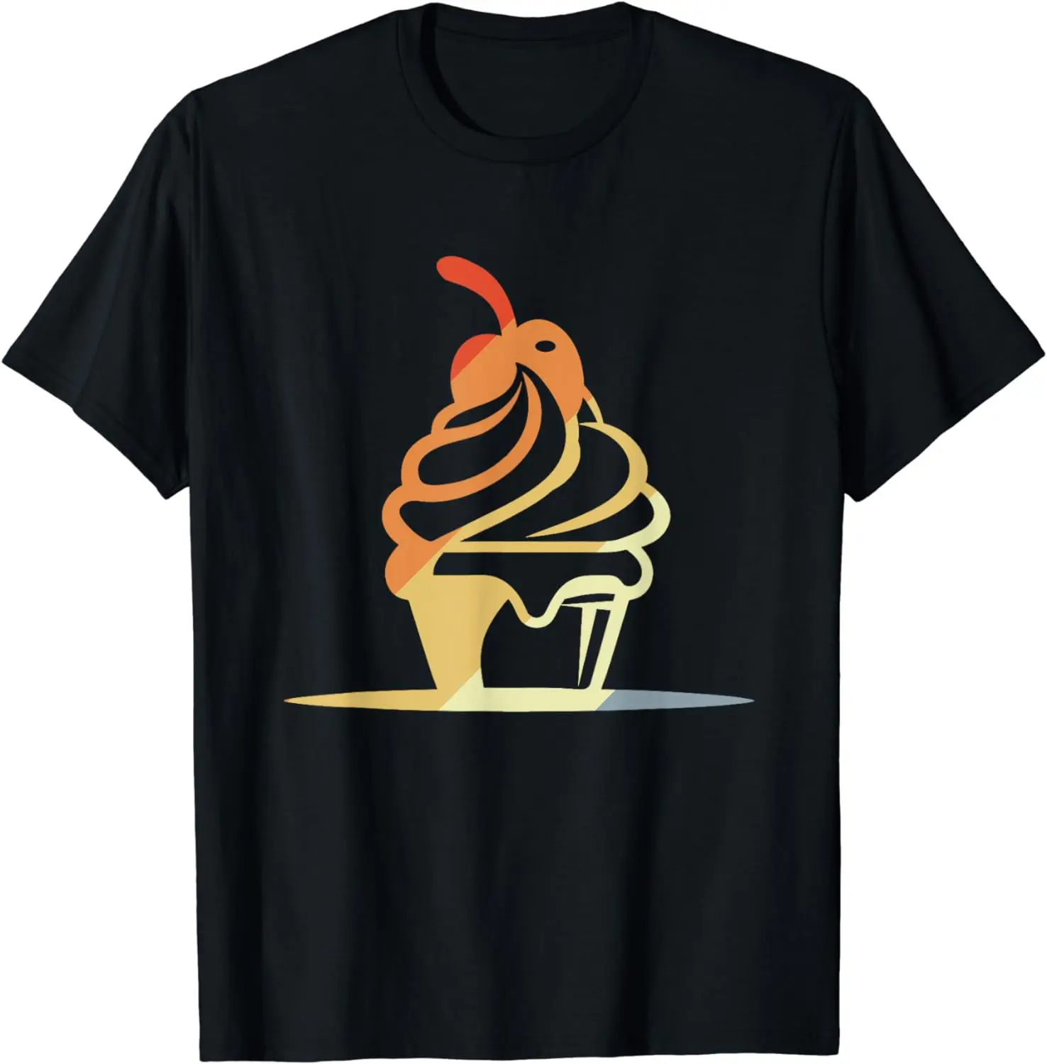 2024 Summer New Ice Cream Retro Frozen Dessert Sorbet Fashion T-shirt