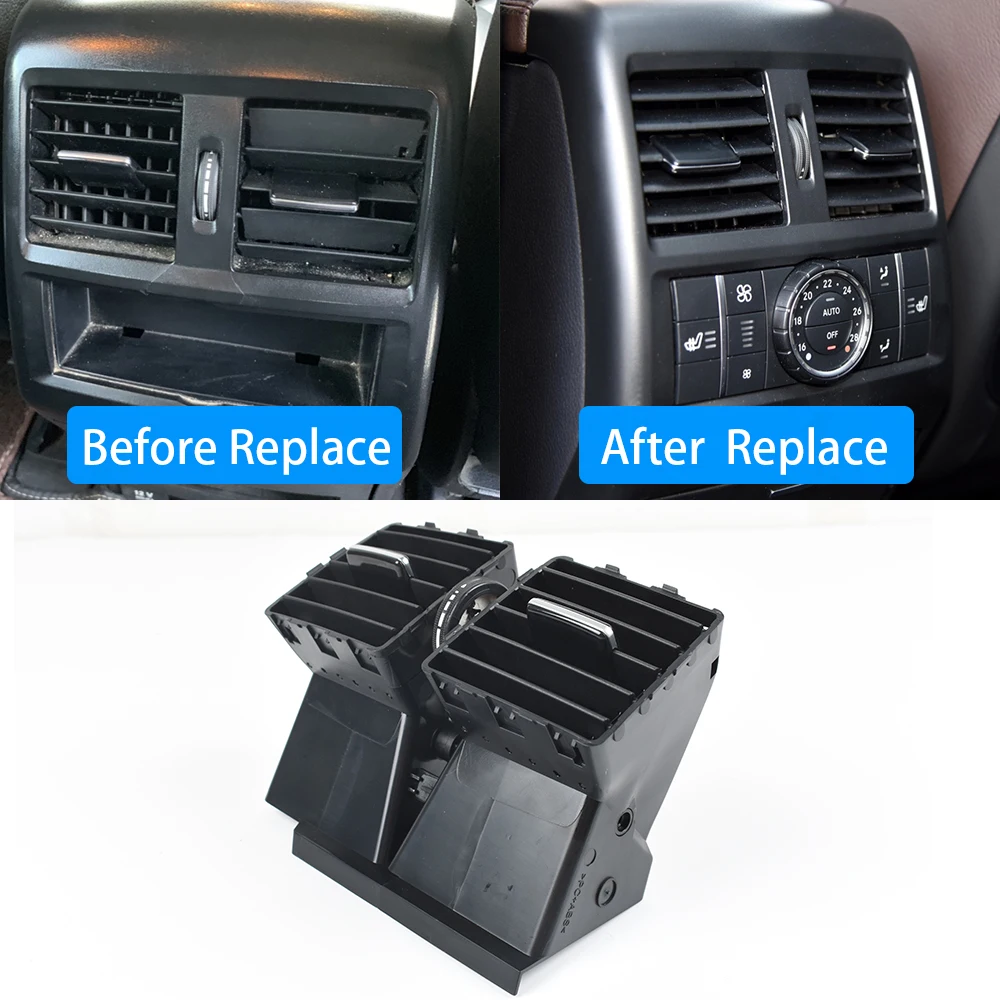 Rear Center Console Air AC Vent Outlet Compatible with Mercedes-Benz W166 W292 ML GL GLE 2012-2019 Replaces OE# 16683005542A17