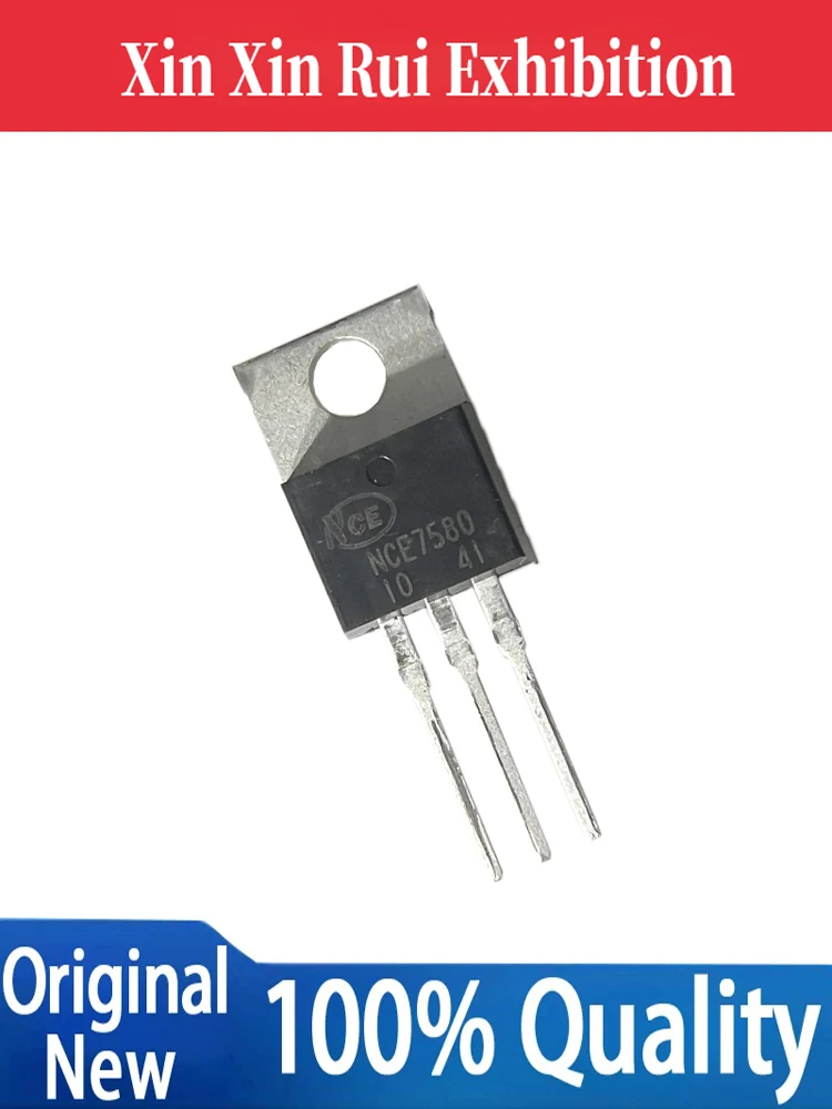 Transistor Diode Triode, NCE7580 TO-220 Transistor, 100% Novo Chipset, Componentes Eletrônicos de Circuito Integrado, 5 pcs