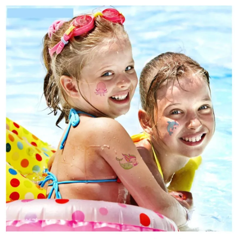 

10 шт., светящаяся татуировка с рисунком русалки, наклейка, милая принцесса, детские игрушки, временная креативная татуировка, наклейка на руку, ногу, наклейки для нападения