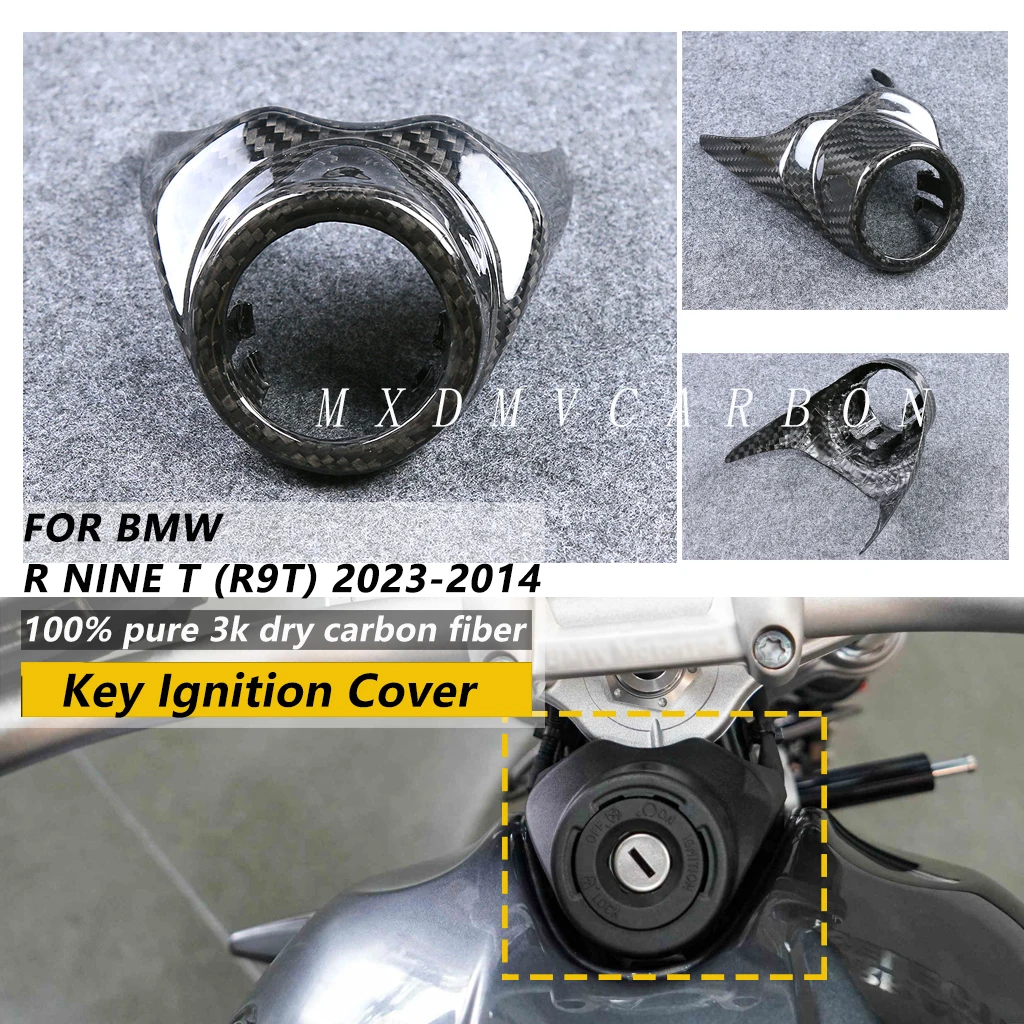 For BMW R 9T R Nine T NineT 2023 2022 2021 2020 2017 2016 2014 Motorcycle 3K Dry Carbon Fiber Key Ignition Cover Fairing Kit