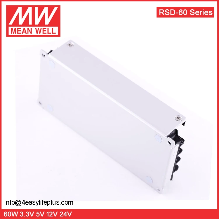 يعني حسنا RSD-60G-12 60W محول السكك الحديدية الموثوقة DC إلى DC ميانويل #3