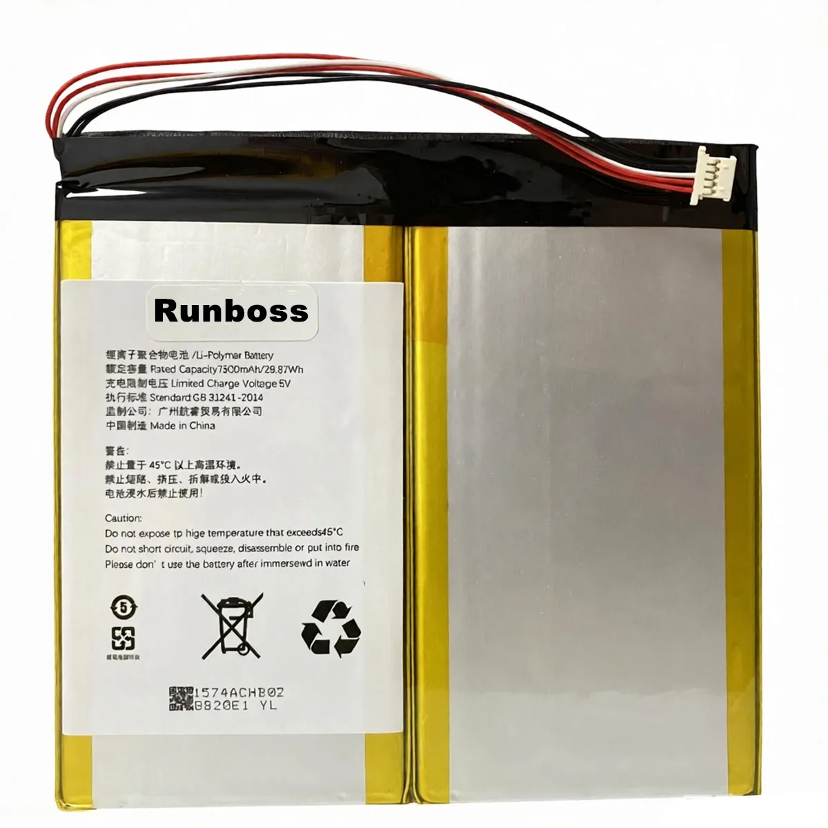 7500mAh/9000mAh High Capacity New Li-Polymer Tablet PC Battery For Teclast T50 5 Wires Laptop Notebook