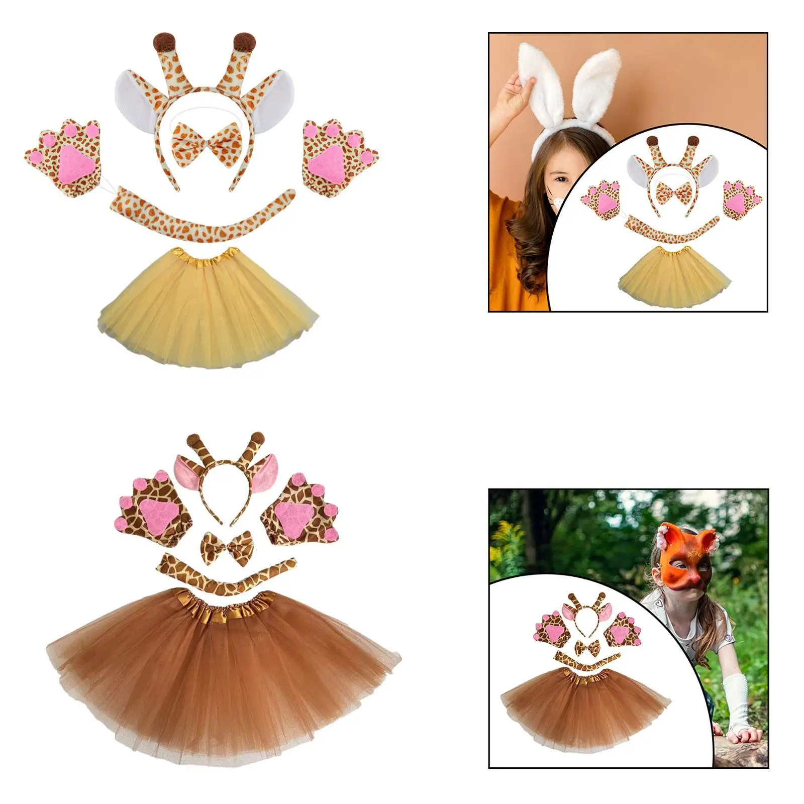 

Animal Giraffe Costume Cosplay Photo Props Costume Accessories for New Year Fancy Dress up Performance Carnival Themed Parties