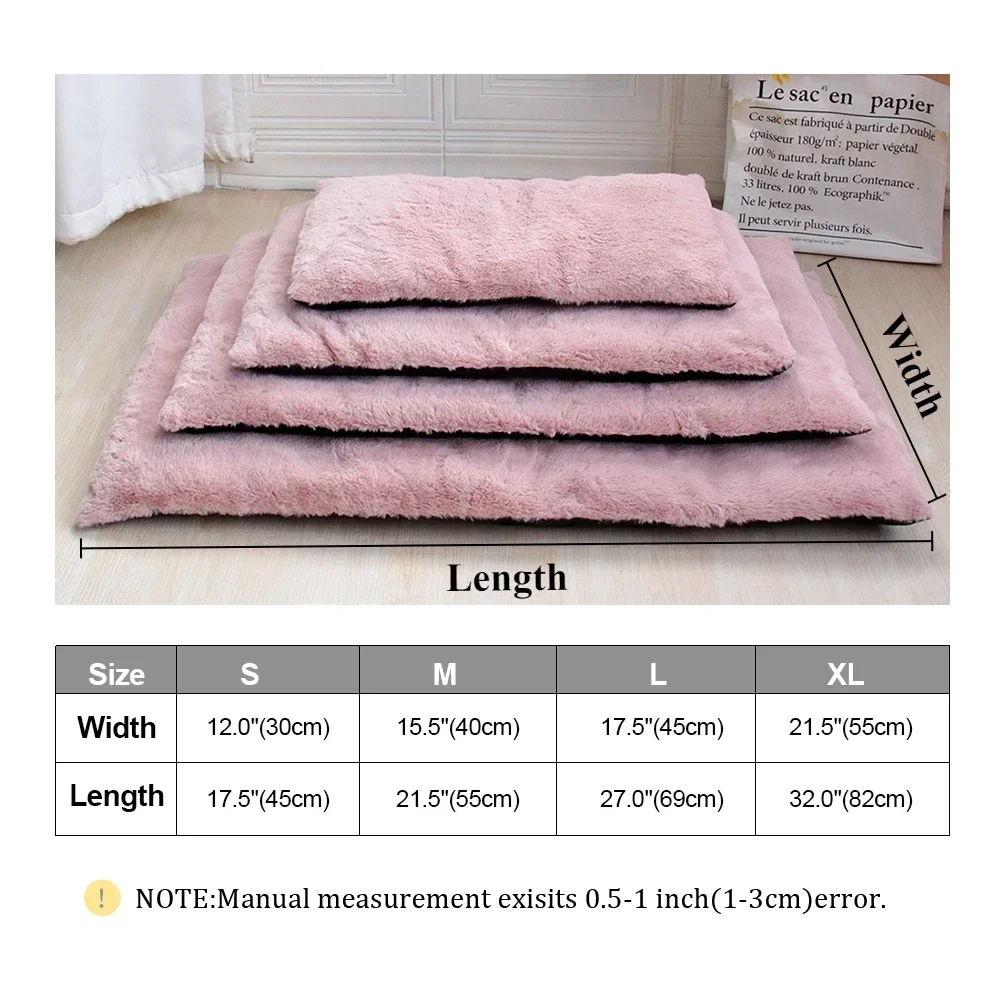 Soft Dog Cat Bed Mat Warm Pet Dog House Soft Fleece Puppy Sleeping Cushion Removeable Cushions for Small Large Dogs Cats 매트