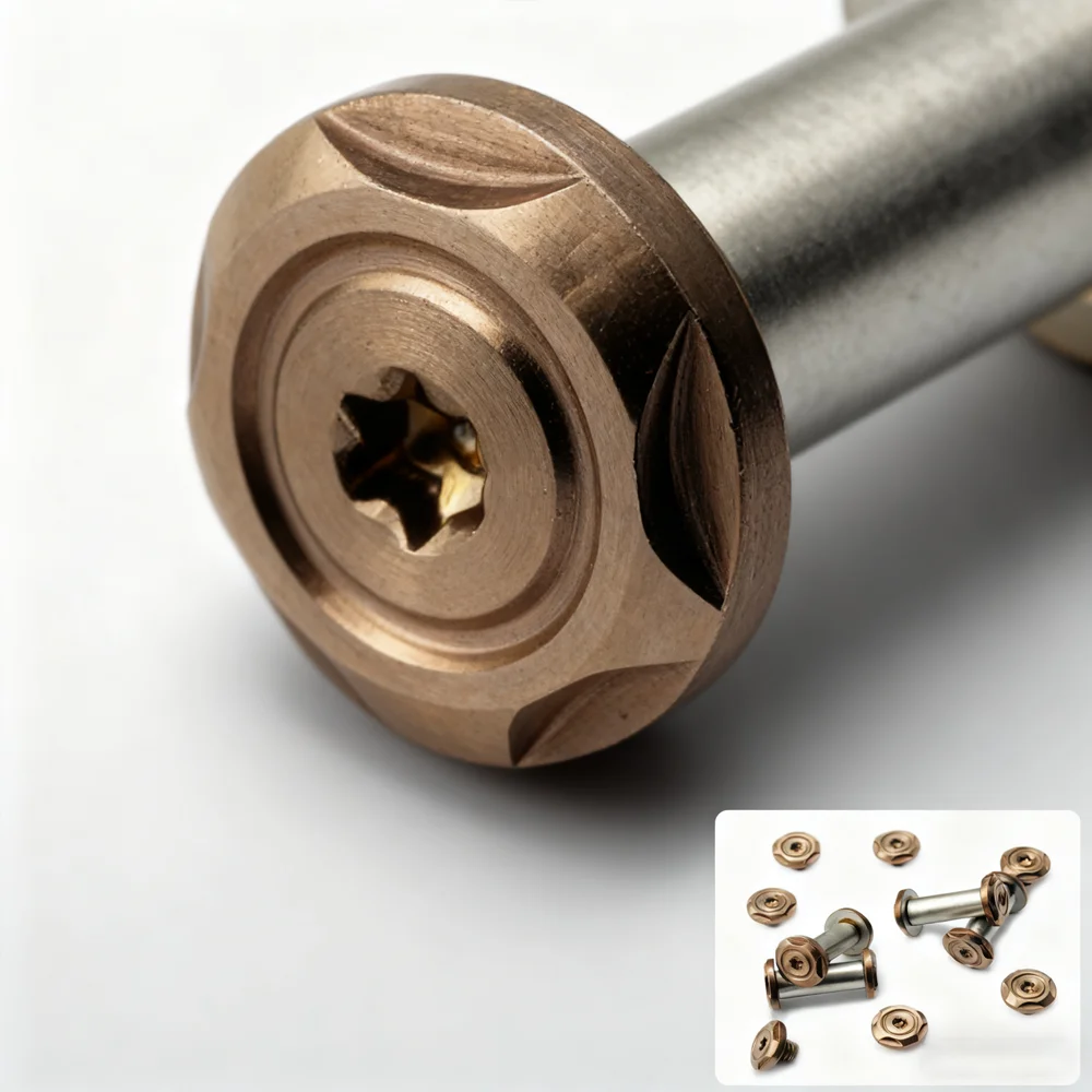 2 Sets Edelstahl T8 Pflaumenschraube für DIY Messerherstellung Messergriff Montage Messergriff Zubehörteile
