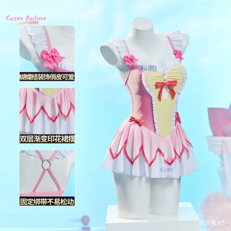 

Anime Puella Magi Madoka Magica Kaname Madoka Cosplay swimwea Uniform Halloween Carnival Party Christmas Play Role swimwear